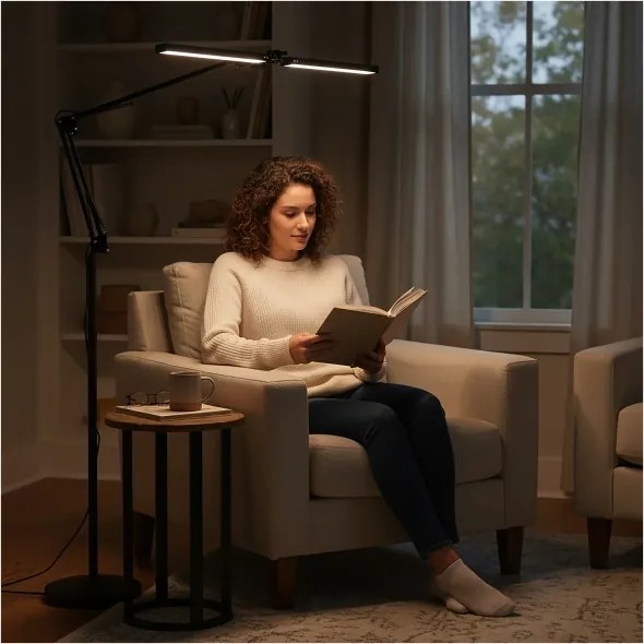 BRILAGI - LED stmievateľná flexibilná stojacia lampa VARIO LED/14W/5V 157 cm čierna