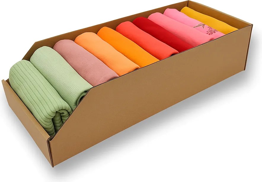 KARTON PAK Úložné boxy na oblečenie, organizéry do skrine BIELY KARTÓN 20 x 54 cm