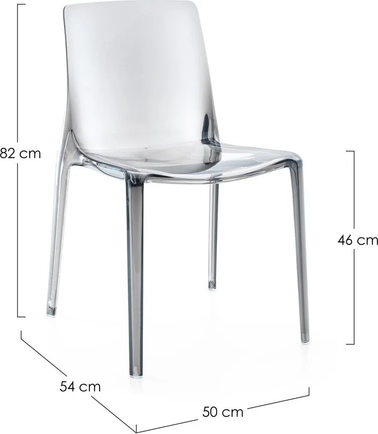 Sivá plastová záhradná stolička Adele – Bizzotto