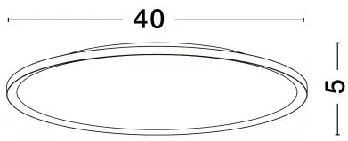 LED stmievateľné biele moderné stropné svietidlo Aoton 40