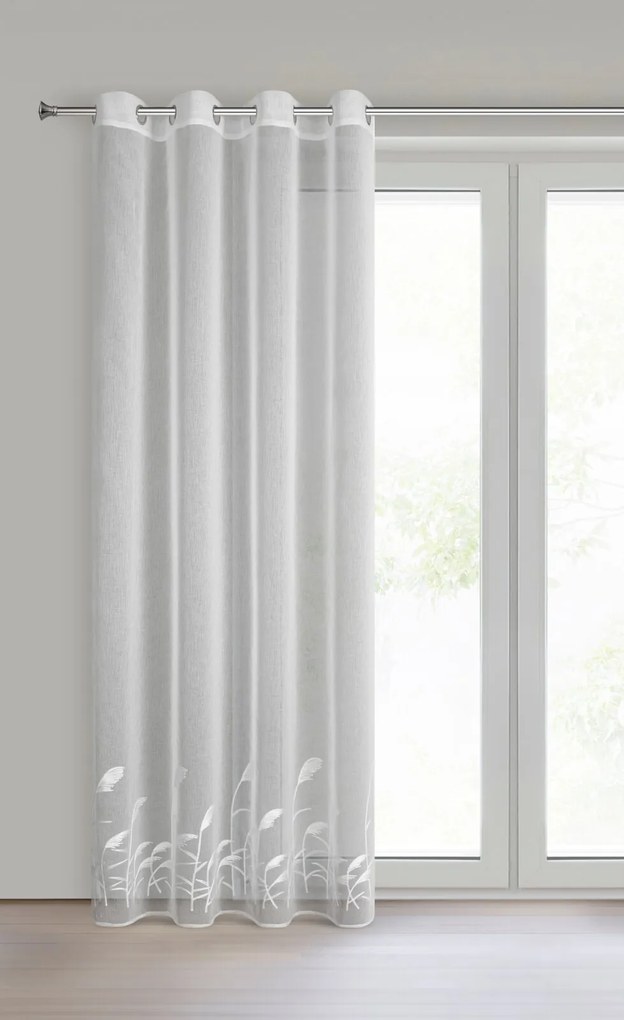 ZÁCLONA NA KRÚŽKOCH TASHA 140X250 CM VZOROVANÁ