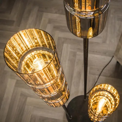 Stojaca lampa 77-13 Cylinder 3L Chromed Glass - Komfort-nábytok