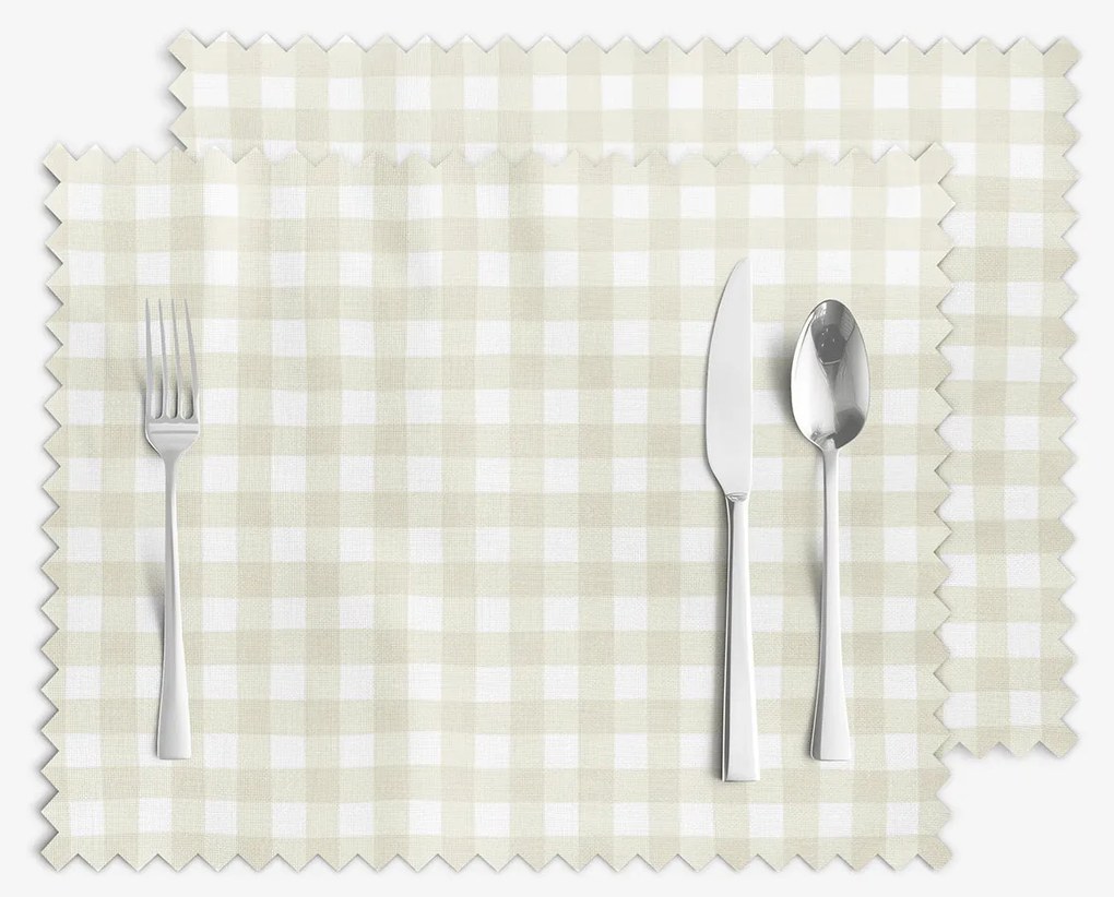 Goldea prestieranie na stôl teflónové - béžové kocky - sada 2ks 30 x 40 cm