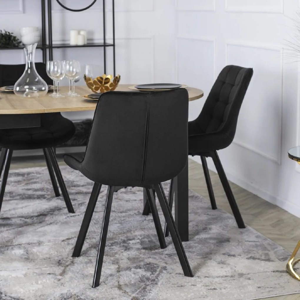 PROXIMA.store - Čalúnená jedálenska stolička RICK FARBA: ružová, MATERIÁL: zamat