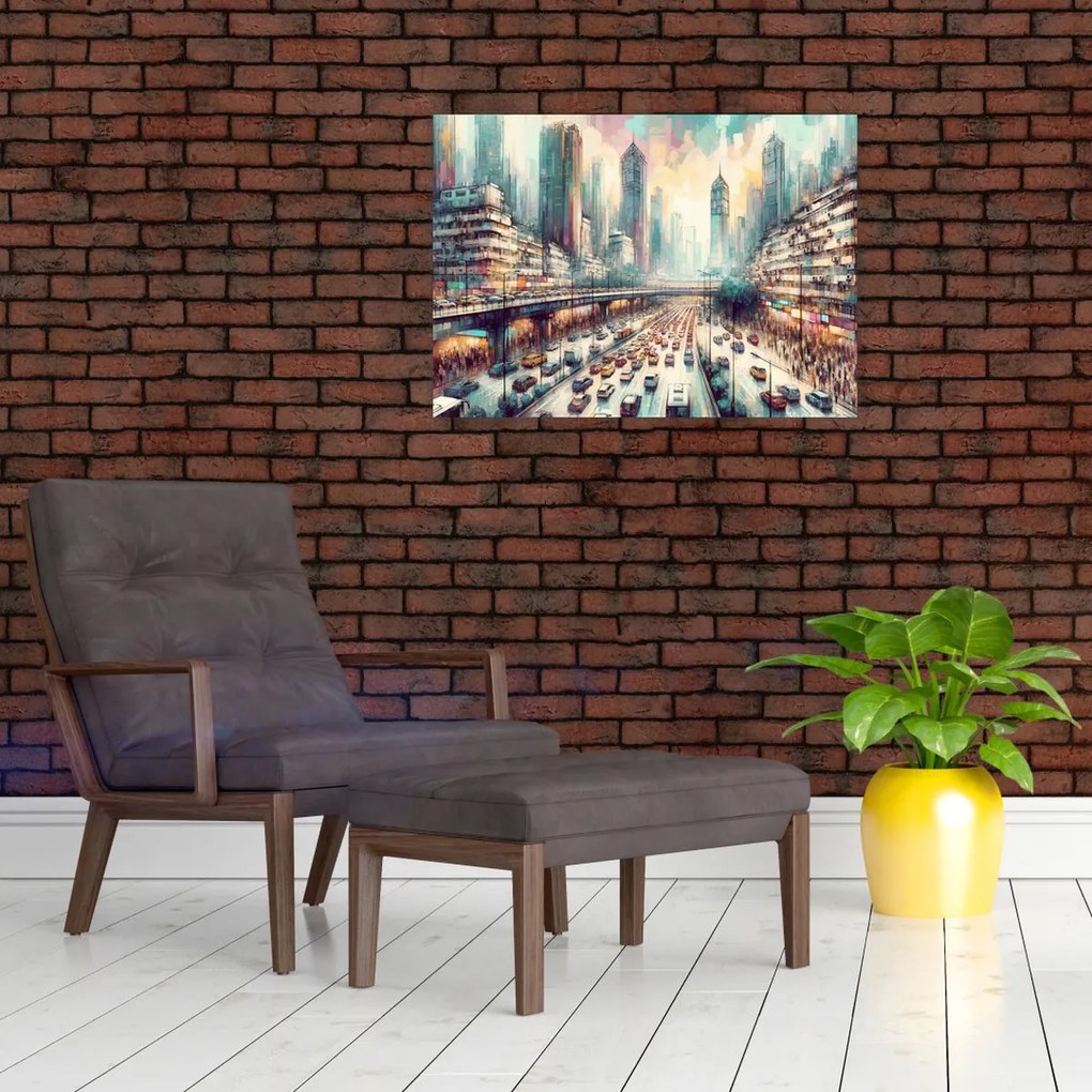 Obraz - Život veľkomesta (70x50 cm)