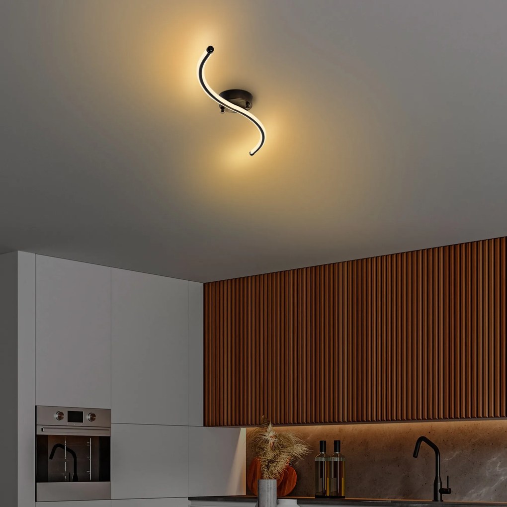 Stropní LED svítidlo Yilan černé