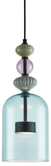 LED Luster na lanku ARTE LED/12W/230V pr. 16 cm čierna