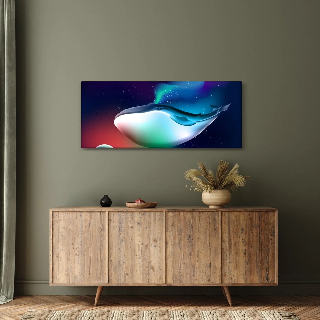 Obraz - Vesmírna veľryba (120x50 cm)