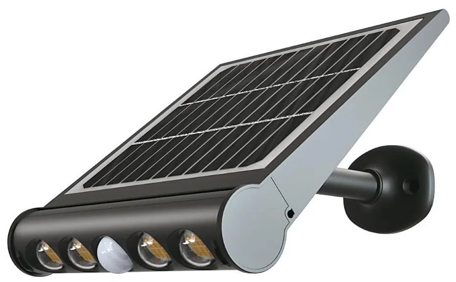 LED solárne nástenné svietidlo so senzorom LED/8W/3,7V IP65 6000K 4000 mAh
