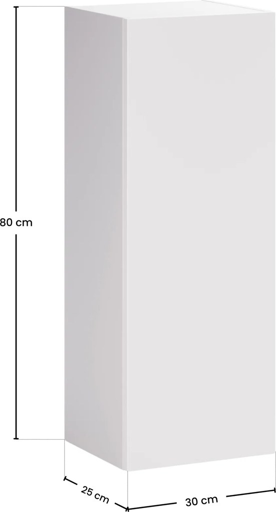 Comad Doplnková kúpeľňová skrinka nízka Aster White 30 biela