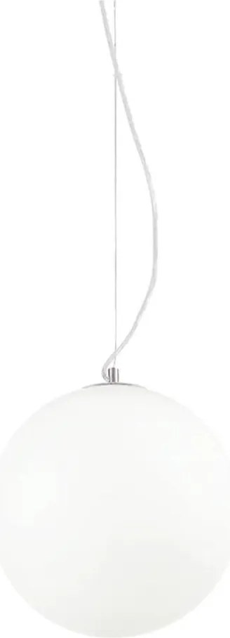 Ideal Lux - Závesné svietidlo na lane MAPA 1xE27/42W/230V, priemer 30 cm, biele
