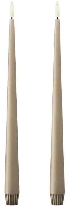 ester & erik LED sviečka Taper 30 cm / 18 Nougat Note – set 2 ks