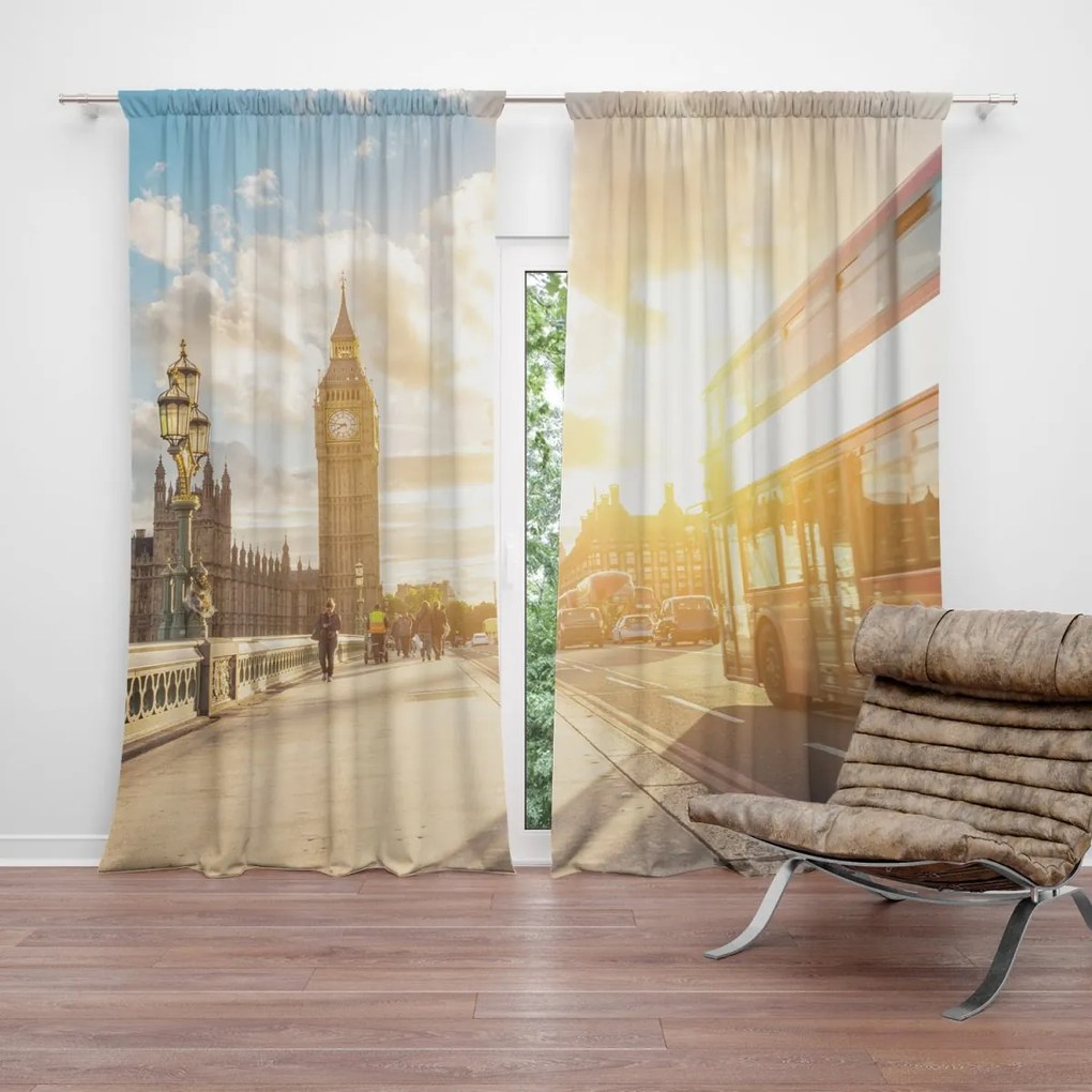 Sablio Záves Londýn Big Ben : 2ks 140x250cm