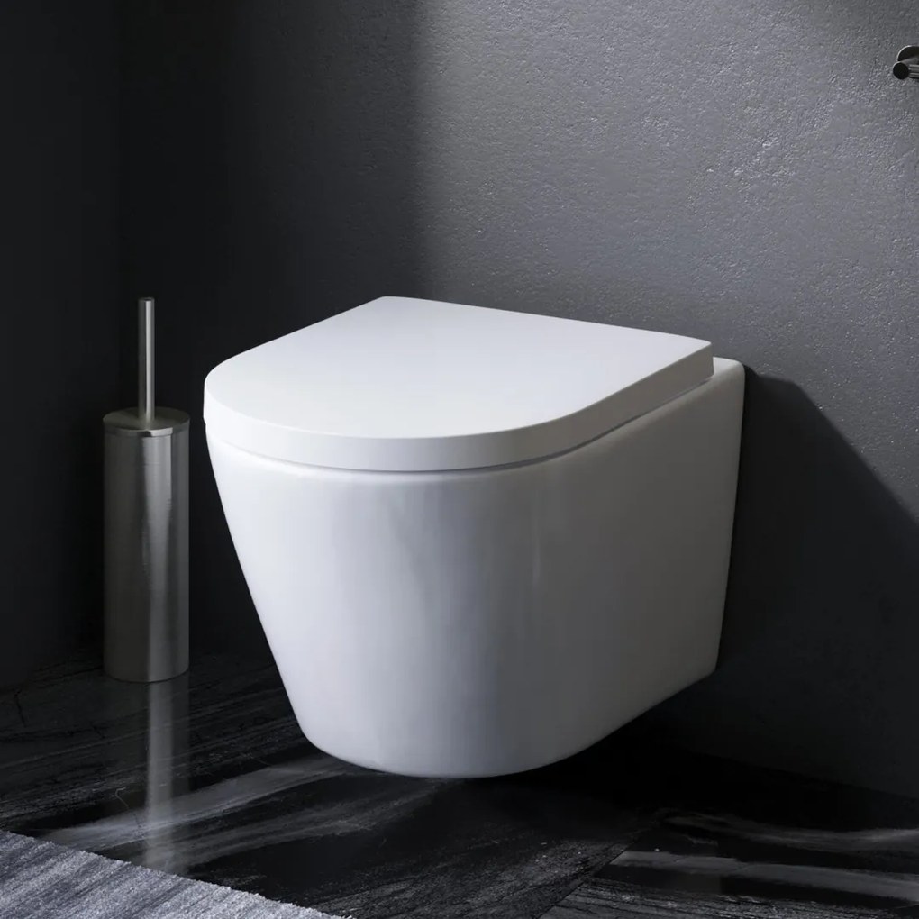 Toaletný set s inštaláciou AM.PM Flash IIS90151.NA1700 Bezokrajové, so sedadlom microlift, chróm, pneumatické splachovacie tlačidlo