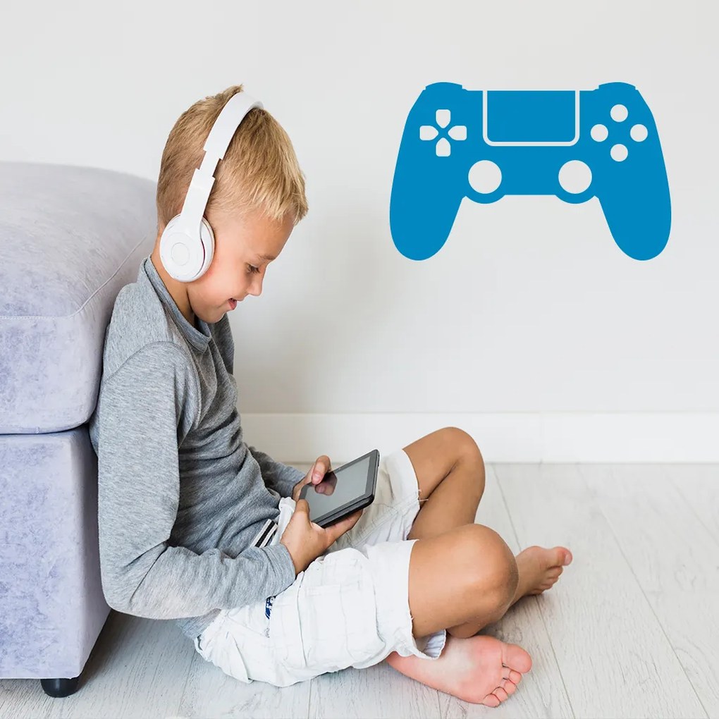 Veselá Stena Samolepka Ovládač na playstation Farba: hnědá, Veľkosť: 40 x 26 cm