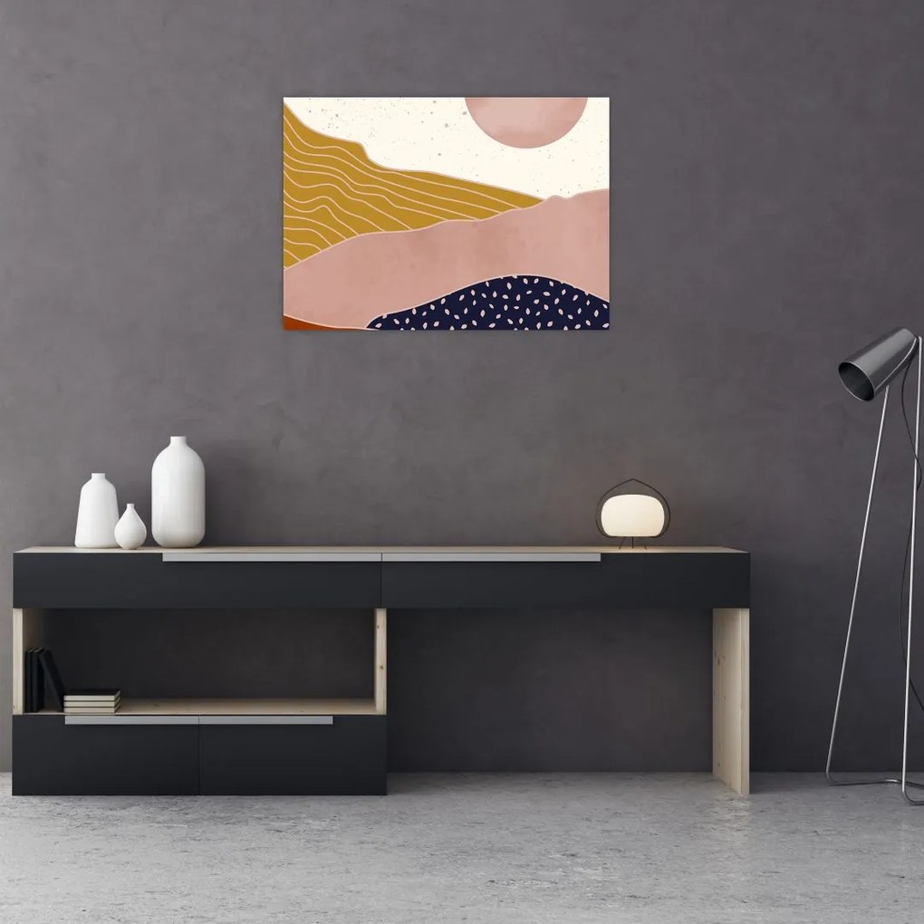 Sklenený obraz - Východ slnka (70x50 cm)