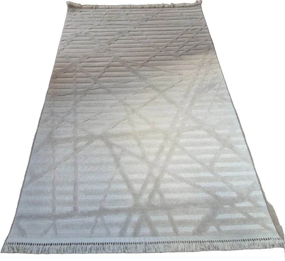 Béžový koberec s boho vzorom TWIST BEIGE 20294A – moderný štýl Rozmer: 140x190 cm