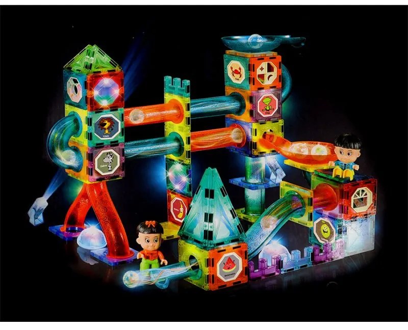 Magnetické bloky Sapphire Kids SK-54 svietiace v tme