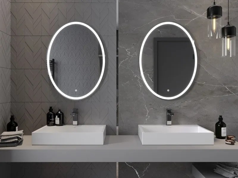 Mexen Elz osvetlené kúpeľňové zrkadlo 60 x 80 cm, LED 6000K, proti hmle - 9802-060-080-611-00