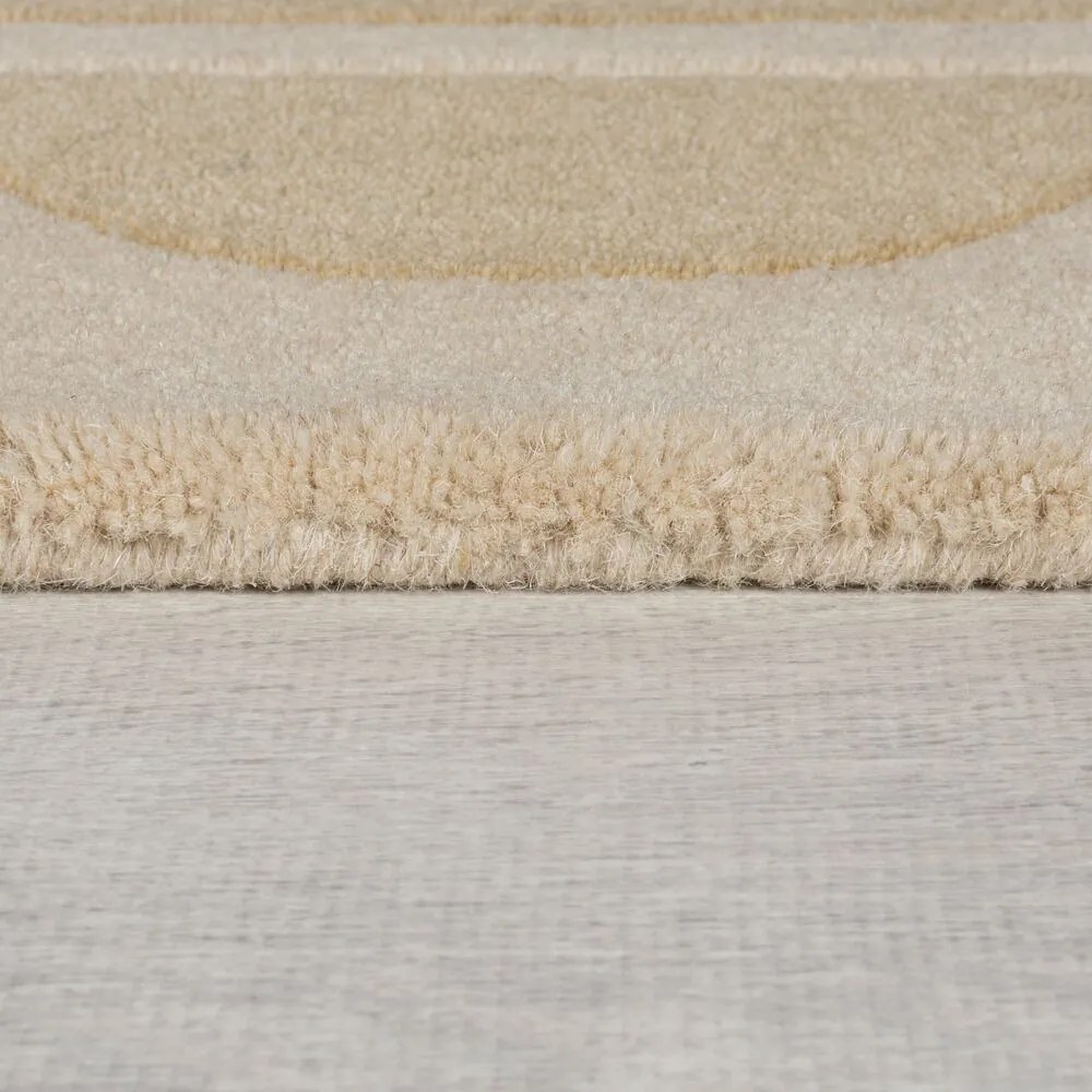 Flair Rugs koberce AKCIA: 80x230 cm Ručne všívaný behúň Lois Scallop Natural - 80x230 cm