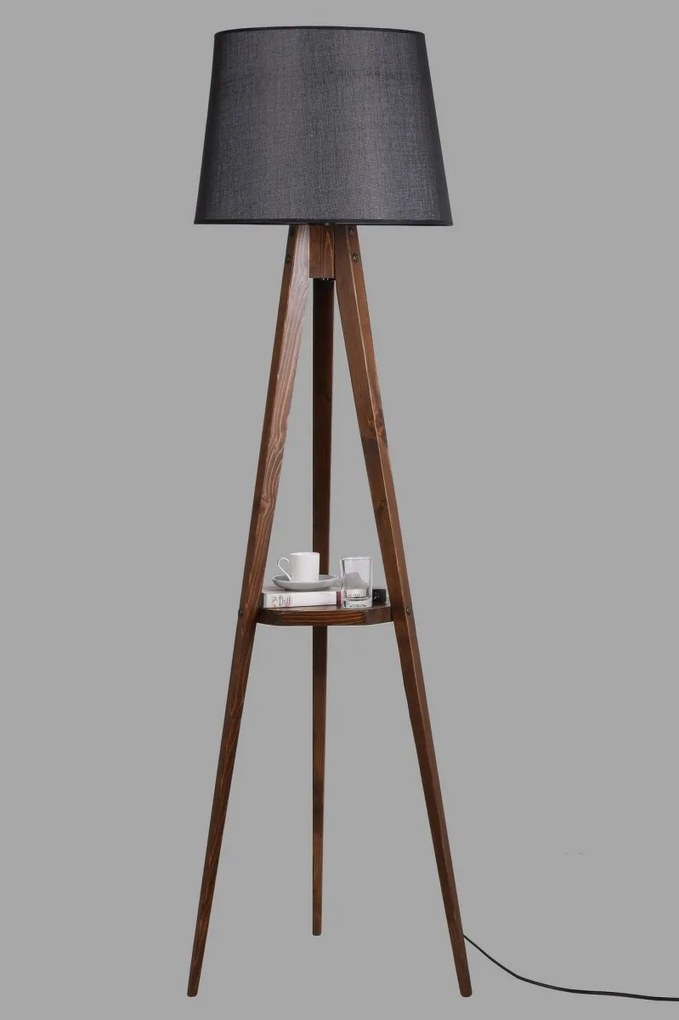 Stojacia lampa Sehbali III 160 cm hnedá/sivá