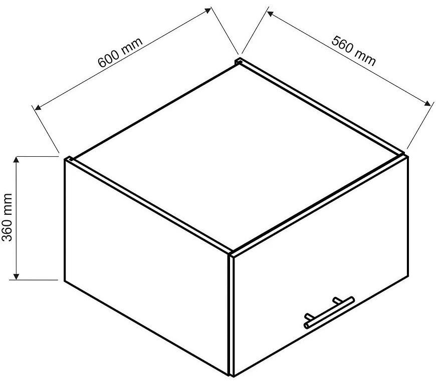 Skrinka do kuchyne Zoya W60okgr / 560 Biely hrášok / Biely