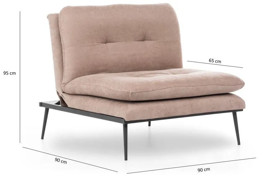 Rozkladacie kreslo Martin ružové