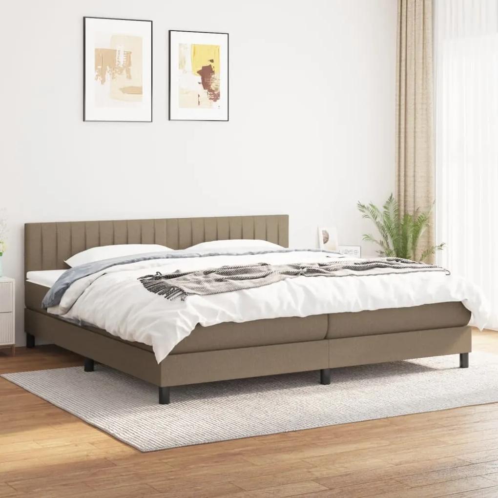Boxspring posteľ s matracom sivohnedý 200x200 cm látka 3140245