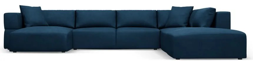 Modrá rohová pohovka do "U", pravý roh Esther - Milo Casa