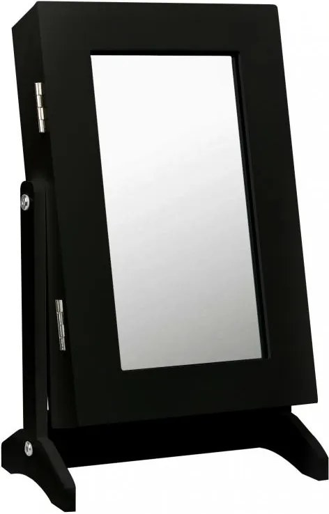 DomTextilu Malé zrkadlo na stôl v čiernej farbe 21 cm x 32 cm 34944 Čierna