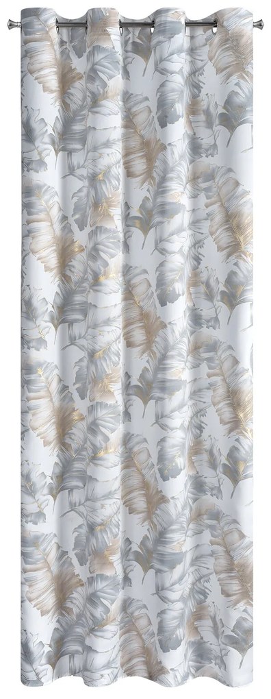 ZÁVES NA KRÚŽKOCH LAYLA3 140X250 CM LISTY