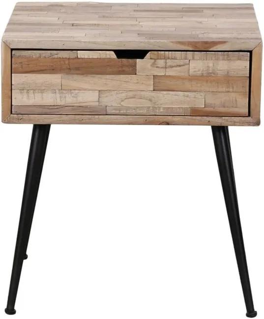 Nočný stolík WELUX 45x35x50 cm - teakové drevo