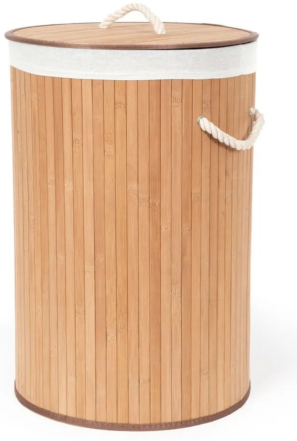Okrúhly bambusový kôš na bielizeň Compactor Round