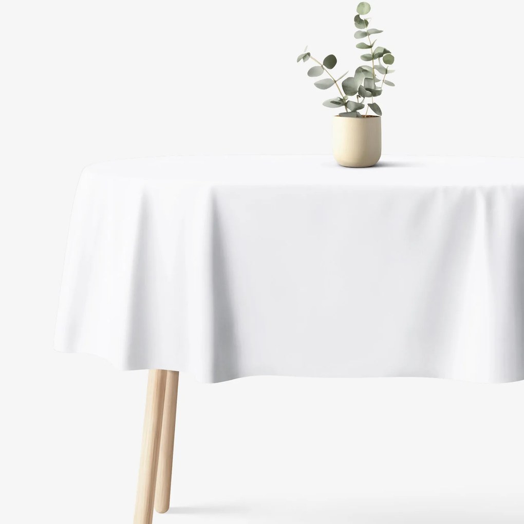 Goldea oválny obrus 100% bavlnený kepr - biely 140 x 240 cm