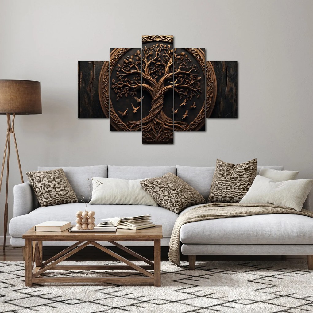 Obraz – Drevený strom života (150x105 cm)
