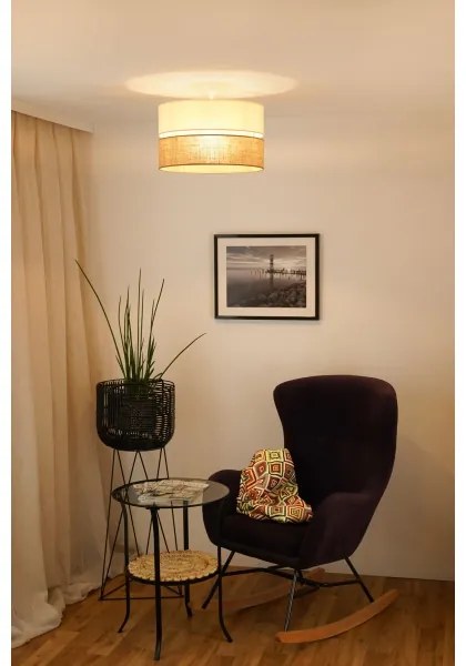 Brilagi - Prisadený luster ROYAL YUTE 1xE27/15W/230V pr. 40 cm béžová/krémová