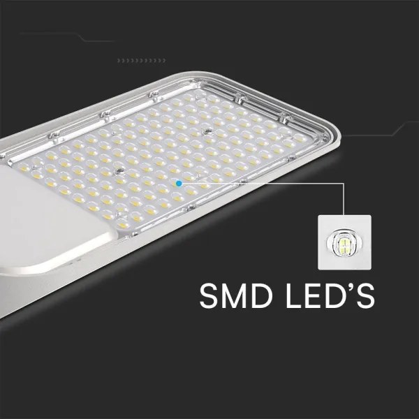 LED pouličná lampa so súmrakovým senzorom LED/100W/230V 4000K IP65 sivá