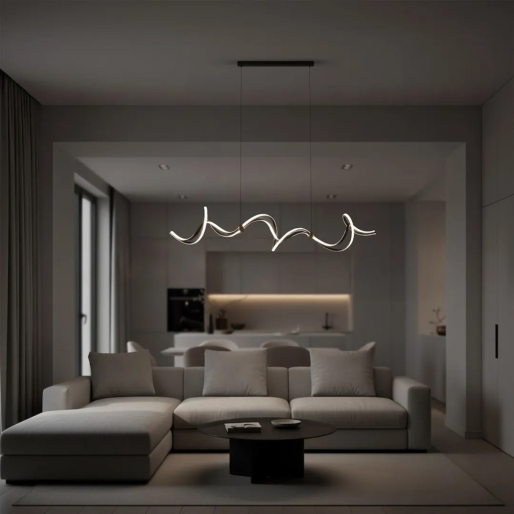 Závesné LED svietidlo Colia, 1x LED 55w, 4000k, b/g