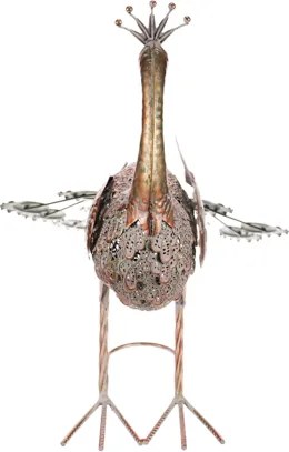 Páv 65 cm - kovová záhradná dekorácia