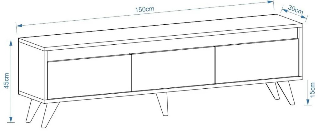 Televízny stolík Century Sapphire Oak