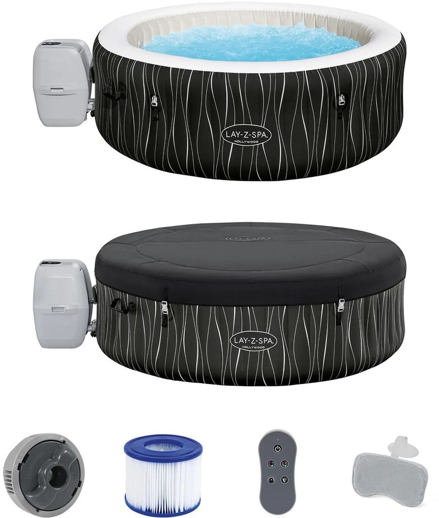 BESTWAY Lay-Z-Spa Hollywood AirJet Vírivka, 196 x 66 cm, 4-6 osôb 60059