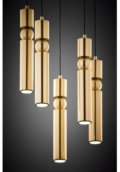 Jupiter 2020 - Luster na lanku ALAS 5xGU10/10W/230V zlatá