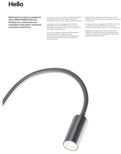 Redo 01-1195 - LED Flexibilná lampička HELLO LED/3W/230V chróm