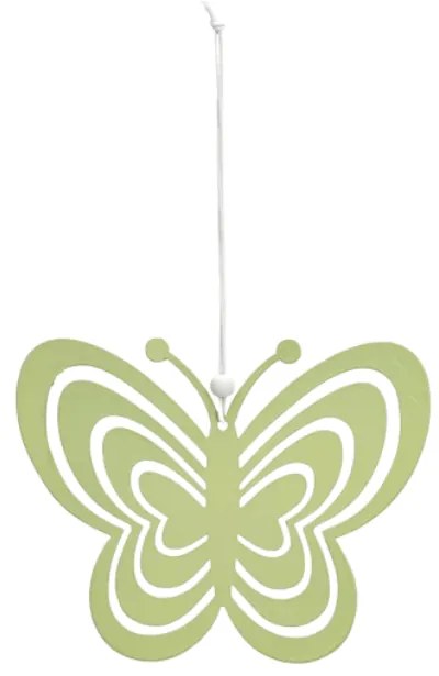 Závesný kovový motýľ PASTEL BUTTERFLY - viac farieb Farba: Žltá