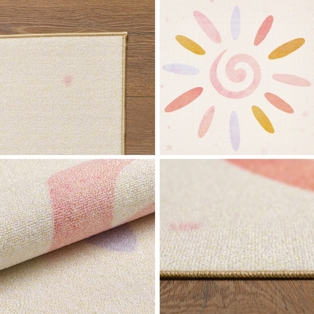 Ayyildiz, Detský kusový koberec Play 2021 Cream, 140x200, béžová, detská izba