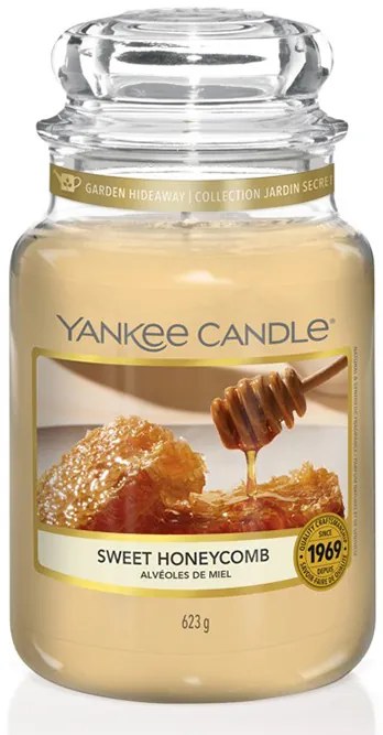 Yankee Candle žlté vonná sviečka Sweet Honeycomb Classic veľká