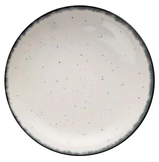 24-dielna jedálenská súprava, biela/čierna, porcelán