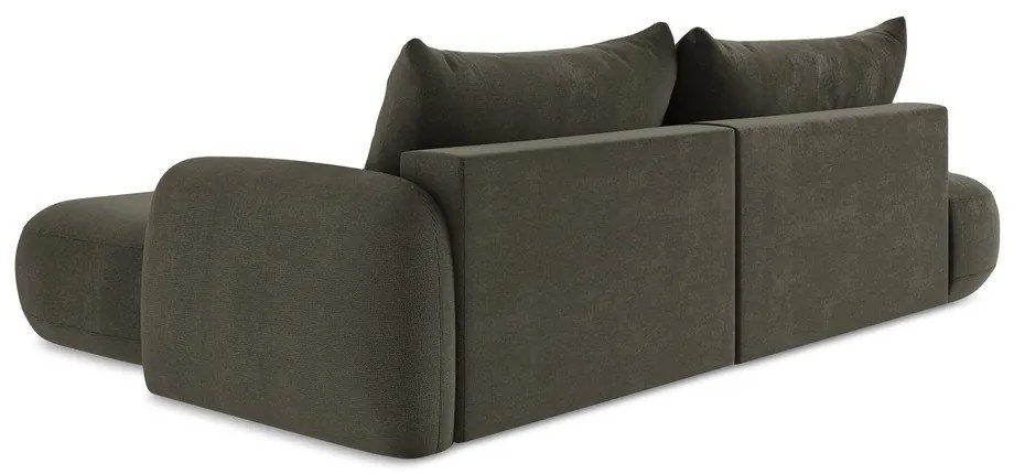 Hnedá rozkladacia rohová pohovka (pravý roh/s leňoškou) Hale – Makamii