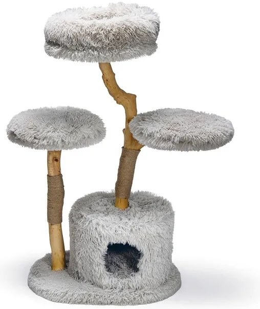 Dizajnové drevené mačacie škrabadlo a odpočívadlo Rusty