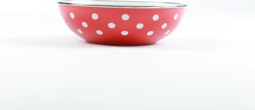 BELIS smaltovaná miska biele bodky, 26 cm